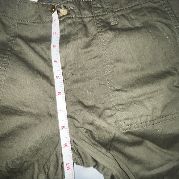 Vanilla Star Cinched Bottom Pants Green Khaki Joggers Button Waist Size 29/9 - Picture 6 of 8
